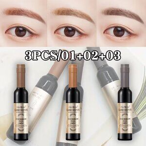 3pcs, Bottle Shaped Waterproof Eyebrow Gel, Long-lasting Tinted Eyebrow Gel